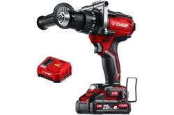 Дрель-шуруповерт аккумуляторная ЗУБР ДБУ-165-21, ударная, 20В, 165Нм, 1 АКБ, 2Ач 92371