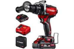 Дрель-шуруповерт аккумуляторная ЗУБР ДБУ-165-22, ударная, 20В, 165Нм, 2 АКБ, 2Ач, в сумке 92372