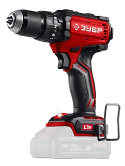 Дрель-шуруповерт аккумуляторная ЗУБР ДБУ-65, ударная, 20В, 65Нм, без АКБ 92376