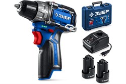 Дрель-шуруповерт аккумуляторная ЗУБР Профессионал DB-121-22 Компакт №3, 12В, 45Нм, 2 АКБ тип Т7, 2Ач, в кейсе 92265