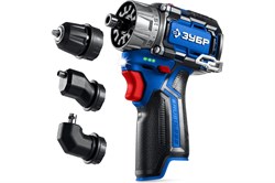 Дрель-шуруповерт аккумуляторная ЗУБР Профессионал DB-125 Комби №1, модульная, 12В, 45Нм, без АКБ 92269