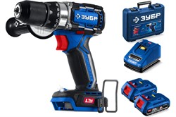 Дрель-шуруповерт аккумуляторная ЗУБР Профессионал DB-70-22, 20В, 70Нм, 2 АКБ, 2Ач, в кейсе 92281