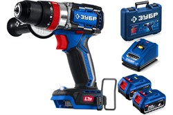Дрель-шуруповерт аккумуляторная ЗУБР Профессионал DBS-70-42, ударная, 20В, 70Нм, 2 АКБ, 4Ач, в кейсе 92285