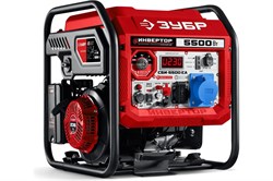 Электрогенератор ЗУБР СБИ-5500ЕА бензиновый, инверторный, 5500Вт, с электростартером розеткой АВР 92228