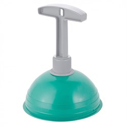 Вантуз санитарный для удаления засоров Disco SC320210027 Spin&Clean, диаметр 145мм, высота 175мм, пластиковый, аквамарин 23910