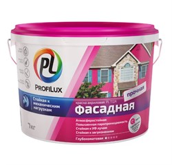 Краска фасадная Profilux PL-112А, акриловая, 7кг, влагостойкая, белая 643
