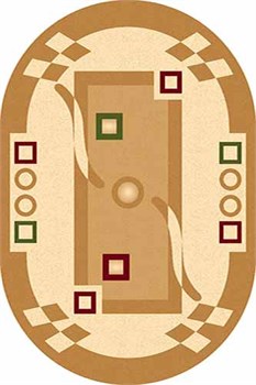 Ковер KAMEA carving 5462, 80х150см, овальный, кремовый 48257