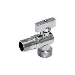 Кран шаровый STI для стиральной машины, 1/2"x1/2", угловой, с фильтром 84510
