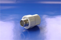 Муфта комбинированная PPRC 25x1" НР(ш), полипропиленовая, белая 88515