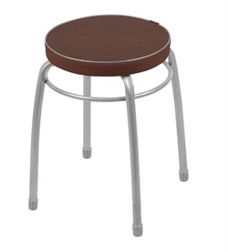 Табурет Nika Фабрик 1 ТФ01/К, г/п до 150кг, высота 46.5см, мягкое круглое сиденье 32см, винилискожа, коричневый 89383