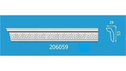 Плинтус потолочный Формат 206059, 53x29x2000мм, для натяжного потолка, пенополистирол, белый 31782