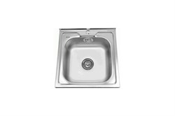 Мойка кухонная накладная SINKLIGHT 72150, 500х500x180мм, нержавеющая сталь, глянцевая 86698