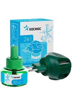 Электрофумигатор от комаров Космос KOC_GH326 30 ночей с жидкостью 30мл, комплект 75327