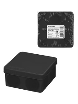 Коробка распределительная TDM SQ1401-2912, для открытой проводки, 80х80х40мм, двухкомпонентная, IP66, 8 входов, черный 90438