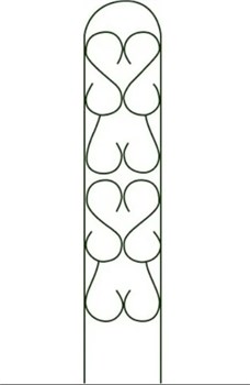 Шпалера садовая Green Line Прямая, 2.27x0.46м, широкая решетка, разборная, металлическая, зеленая 28809