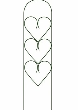 Шпалера садовая Green Line Сердце, 1.31x0.33м, металлическая, зеленая 74171