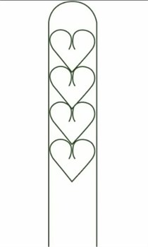 Шпалера садовая Green Line Сердце, 1.7x0.33м, металлическая, зеленая 6016