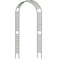 Арка садовая Green Line Прямая Эконом, 1.2x2.52x0.34м, широкая решетка, разборная, металлическая, зеленая 80294
