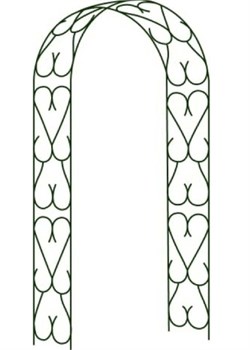 Арка садовая Green Line Прямая, 1.2x2.52x0.46м, разборная, суперширокая решетка, металлическаяная, зеленая 33244