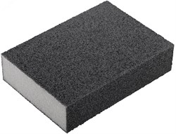 Губка для шлифования Р60/Р100, 100x70x25мм, FIT 38367, 2-сторонняя, алюминий-оксидная, средняя жесткость 45604