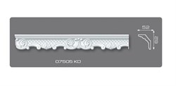 Плинтус потолочный 07505КD, 62x52ммx2м, пенополистирол, белый 32976