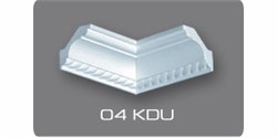 Угловой элемент 04КDU для плинтуса потолочного 07504КD, 53x53мм, пенополистирол, белый, набор 4шт. 19617
