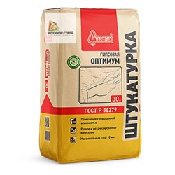 Штукатурка гипсовая Старатели Оптимум, 30кг, серая 92764
