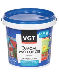 Краска акриловая VGT ВД-АК-1179, интерьерная, 1.5кг, супербелая, матовая, база А 92947