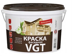 Краска фасадная VGT ВД-АК-1180, акриловая, 15кг, белоснежная, матовая 5661