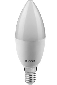 Лампа светодиодная ОНЛАЙТ OLL-C37-12-230-4K-E14-FR, 12Вт, цоколь E14, 4000К, свеча 85818