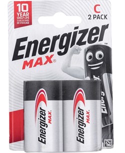 Элемент питания (батарейка) ENERGIZER МАХ С, алкалиновая/щелочная, 1.5В, 2шт в упаковке 31385