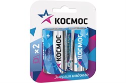 Элемент питания (батарейка) КОСМОС Максимум LR20, алкалиновая/щелочная, 1.5В, 2шт в упаковке 3112