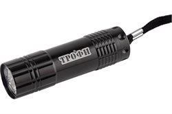 Фонарь ручной ТРОФИ TM9, 3 батарейки ААА, 9 LED светодиодов, 1 режим, алюминиевый 85803