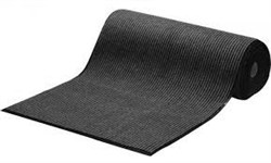 Коврик-дорожка влаговпитывающая Floor mat, 0.9м, ПВХ, черный, рулон 15м, на метраж - фото 14379