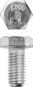 Болт с шестигранной головкой оцинкованный М6х16 - фото 15076