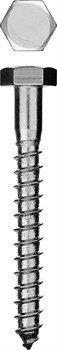 Шуруп глухарь (болт сантехнический) с шестигранной головкой оцинкованный 6х30мм - фото 15147
