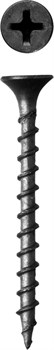 Саморез 3.5x35мм, гипсокартон к дереву, оксидированный, потайная головка, черный - фото 15169