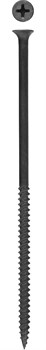 Саморез 3.5x30мм, гипсокартон к металлу, оксидированный, потайная головка, черный - фото 15188