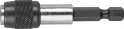 Адаптер Зубр Эксперт 26715-60 магнитный для бит, 60мм, фиксатор, держатель для направления биты - фото 15266