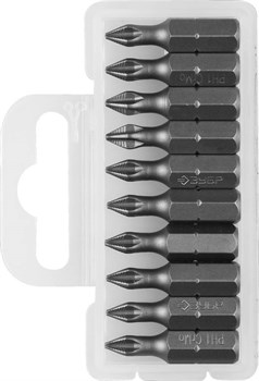 Бита ЗУБР Мастер, С 1/4 дюйма, РН1, 25мм, кованая, хромомолибденовая сталь - фото 15289