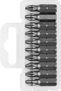 Бита ЗУБР Мастер, С 1/4 дюйма, РН2, 25мм, кованая, хромомолибденовая сталь - фото 15291