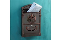 Ящик почтовый Аллюр №4010В, 405x255мм, старая медь, с замком - фото 16864