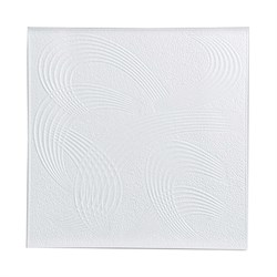 Плитка  потолочная прессованная Лагом 713, 50x50cм, белая, упаковка 8шт. (2м2) - фото 17045