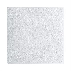 Плитка  потолочная прессованная Лагом 802, 50x50cм, белая, упаковка 8шт. (2м2) - фото 17047