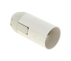 Патрон Е-14 подвесной термостойкий пластик белый LHP-E14-s - фото 22359