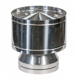 Дефлектор нержавеющая сталь диаметр 150х250 - фото 23542