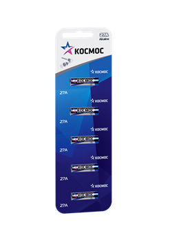 Батарейка Космос 27А (блистер 5шт) KOC27A5BL (цена за 1 шт) 26126 - фото 23724