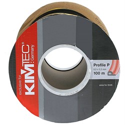 Уплотнитель KIM TEC для окон и дверей, профиль Р, Коричневый, 9x5.5мм, самоклеящийся (на метраж) - фото 26963