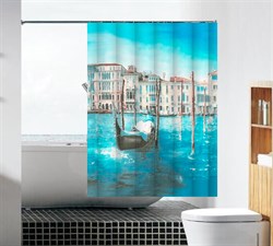 Шторка для ванной комнаты тканевая Венеция MZ-106, 180x180см, водонепроницаемая - фото 29300