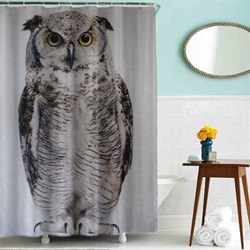 Шторка для ванной комнаты тканевая Сова MZ-50, 180x180см, водонепроницаемая 54188